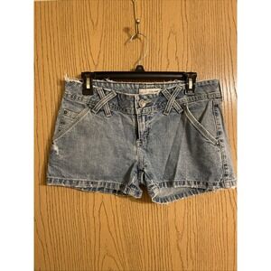 Women's twisted X denim shorts distressed western size 5 VTG